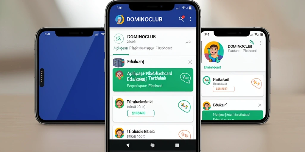 Tampilan antarmuka aplikasi Flashcard yang interaktif dan menarik.