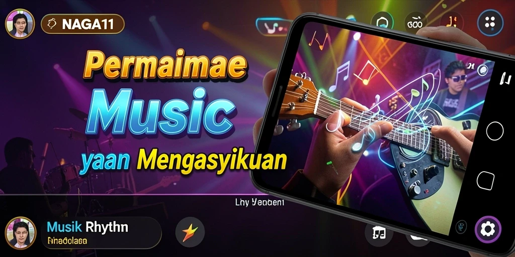 Antarmuka NAGA11 yang menarik saat bermain Musik Rhythm.