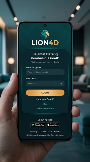 Tampilan halaman login lion4d