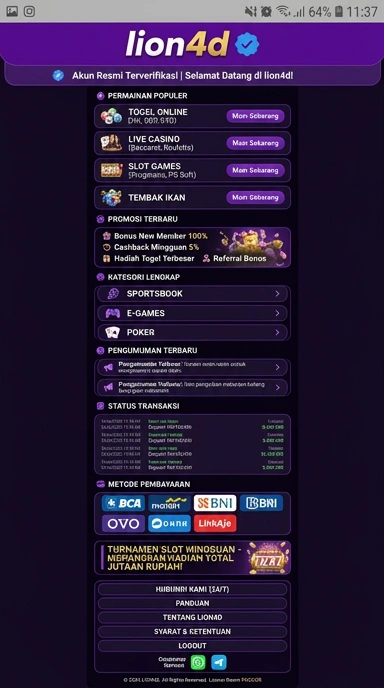 Tampilan kanal resmi lion4d